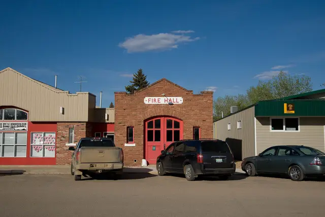 The old brick Fire Hall on main street