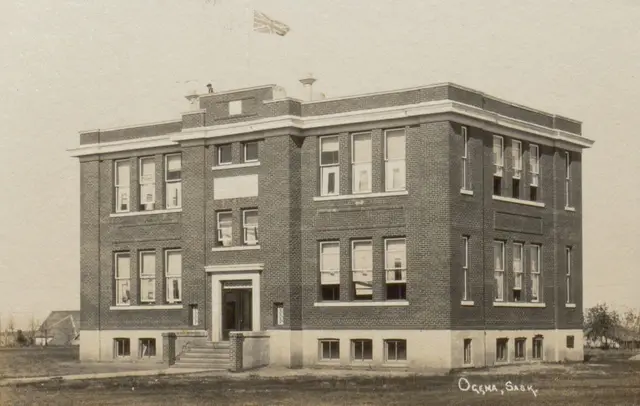 Brick school building, Ogema